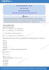 Đề thi giữa kì 2 Toán 8 - Đề số 8 - Chân trời sáng tạo